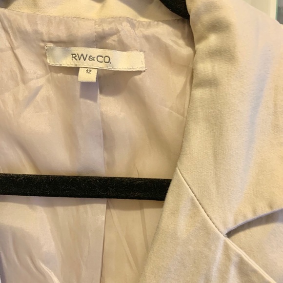 RW&CO Cream/beige Short sleeve blazer - Picture 2 of 3